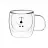 Кружка Ardesto Set cupe Ardesto AR2625GHA, 250 ml, 2 bucs, Transparent