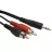 Cablu audio GEMBIRD CCA-458-2.5M, 3.5mm (M) to 2xRCA (M),  2.5m
