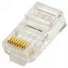 Conector  Hipro Cat.5E 30u Gold plated RJ45,  100pcs,  bag
