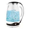 Электрочайник 1.8 l,  2200 W,  Sticla,  Transparent,  Alb,  Negru VITEK VT-7027 