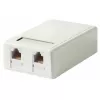 Conector RJ45  Fantastic 2xRJ45 Surface Box 2 port UTP Cat 6  PCB jack 