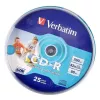 CD Disc  VERBATIM CD-R   Printable  25*Cake,  Verbatim,  700MB,  52x,  AZO,  Printable ID Brand 