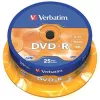 Диск  VERBATIM DataLifePlus DVD-R AZO 4.7GB 16X MATT SILVER SURFAC - Spindle 25pcs. (43522) 