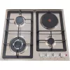 Plita combinata incorporabila 4 arzatoare,  Inox,  Arzator Wok,  Aprindere electrica,  Inox TORNADO TEXTUR6045 COMBI Iron Inox 