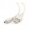 Cablu USB Mini USB2.0,   Mini B - AM Cablexpert CC-USB2-AM5P-6 1.8 m,  WHITE