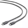 Кабель USB Type-C, Type-C,  CM, CM,  USB3.1 Cablexpert CCP-USB3.1-CMCM-1M 1.0 m,  Black