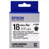 Картридж  EPSON 18mm/9m Transparent,  Black/Transparent,  LK-5TBN C53S655008 