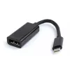 Cablu video  Cablexpert Adapter  Type-C to DP socket 0.15m Cablexpert,  Supports max. 4K*2K resolution (60MHz),  A-CM-DPF-01 