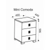 Comoda PAL melaminat,  MDF,  Bardolino,   Ambianta Living Oscar mini-comoda 56.5 x 40 x 44