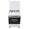 Aragaz 4 arzatoare,  Curatare traditionala,  60 cm,  Alb, Negru WOLSER  WL-6060 WGG 