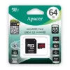 MicroSD  64GB (Class 10, UHS-I, U1, SD adapter) Apacer AP64GMCSX10U5-R (R/W:85/20MB/s)