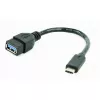 Cablu USB  Cablexpert Adapter  Type-C male,  USB3.0 female 20cm,  CM/AF,  Cablexpert,  A-OTG-CMAF3-01 