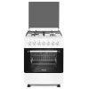 Aragaz combinat 53 l,  4 arzatoare,  Aprindere electrica,  Timer,  Curatare traditionala,  60 cm,  Alb, Negru WOLSER WL- F 60602  White TURBO FFD 
