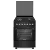Aragaz combinat 4 arzatoare,  Aprindere electrica,  Timer,  60 cm,  Negru WOLSER WL-F 60602  Black TURBO FFD 