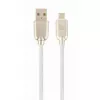 Cablu USB  Cablexpert Blister MicroUSB/USB2.0,    2.0 m,  Cablexpert Premium Rubber Black,  CC-USB2R-AMmBM-2M 