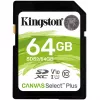 Карта памяти SD 64GB KINGSTON Canvas Select Plus SDS2/64GB Class 10,  UHS-I,  U1