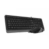 Kit (tastatura+mouse)  A4TECH F1010 BLACK/GREY 