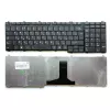 Клавиатура для ноутбука  TOSHIBA Satellite L500 L505 L550 L555 A500 A505 P500 P505 Qosmio X500  ENG/RU Black