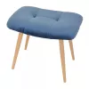 Taburet Metal,  Placaj,  Spuma poliuretanica,  Stofa,  Albastru DP Trio~Blue 44 x 52 x 35
