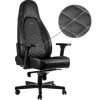 Игровое геймерское кресло Metal, Piele eco, Gazlift, 150 kg, 165-190 cm, Negru, Alb NobleChairs Icon NBL-ICN-PU-BPW Black/White 