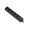 Prelungitor cu protectie 1.8m, 5 Sockets Ultra Power UP3-B-1.8UPS Black for UPS