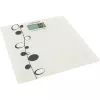 Cantar de podea 180 kg, Sticla, Alb cu desen  ESPERANZA ZUMBA EBS005 White 