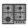 Plita incorporabila cu gaz 4 arzatoare,  Arzator Wok,  Inox,  Aprindere electrica,  Inox, Negru GORENJE GW642ABX 