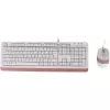 Kit (tastatura+mouse)  A4TECH F1010 White/Pink 