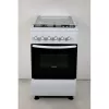 Aragaz combinat 4 arzatoare,  Curatare traditionala,  50 cm,  Alb, Negru WOLSER WL-50601 WGE 