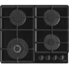 Варочная газовая панель 4 arzatoare,  Sticla calita,  Arzator Wok,  Aprindere electrica,  Negru GORENJE GTW641EB 