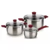 Set vesela 0.9 l, 2 l, 2.8 l, 14 cm, 18 cm, 20 cm, Inox Rondell RDS-817 