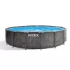 Каркасный металлический бассейн 16805 l,  457×122 cm,  6-12,  12+,  adulti INTEX 26742  GreyWood Premium  