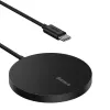 Incarcator  Baseus SIMPLE MINI MAGNETIC WIRELESS CHARGER(SUIT FOR IP12 WITH TYPE-C CABLE 1.5M) BLACK 