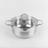 Кастрюля с крышкой 0.9 l,  14 cm,   Inox,  Inox  Maestro Mr-3508-14 