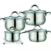 Set vesela 9 piese in set,  Inox,  16,  18,  20,  24 cm Maestro Mr-2021 