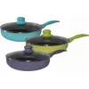 Tigaie 26 cm,  Aluminiu,  Ceramica antiaderenta,  Galben,  Violet,  Albastru deschis Maestro Mr-1202-26 