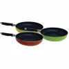 Tigaie cu capac 22 cm,  Aluminiu,  Antiaderenta,  Galben,  Rosu,  Verde Maestro Mr-1200-22 