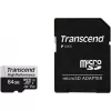 Card de memorie MicroSD 64GB TRANSCEND TS64GUSD340S Class 10,  UHS-I (U3),  SD adapter