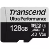 Карта памяти MicroSD 128GB TRANSCEND TS128GUSD340S Class 10,  UHS-I (U3),  SD adapter