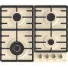 Plita incorporabila cu gaz 4 arzatoare,  Arzator Wok,  Inox,  Aprindere electrica,  Ivory GORENJE GW642CLI 