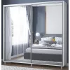 Шкаф-купе PAL melaminat,  Sistem culisant Brauni,  Alb Briliant MobLux Aron 220 cm Alb Briliant 220 x 60 x 220