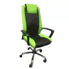 Офисное кресло Piele ecologica,  Plasa acrilica,  Gazlift,  Negru,  Verde OEM Dakar plus green 
