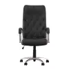 Офисное кресло Piele naturala,  Gazlift,  Negru,   Nowy Styl CUBA Steel Chrome  LE-A  54 x 54 x 119.5-127.5