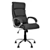 Офисное кресло Piele ecologica,  Gazlift,  Negru OEM DELTA chrome ECO-30 51.5 x 57 x 114-125 