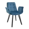 Scaun Metal,  Placaj,  Spuma poliuretanica,  Stofa,  Albastru,  Negru DP DC-18 61 x 63 x 82