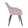 Scaun Metal,  Placaj,  Spuma poliuretanica,  Stofa,  Iris Pudra,  Negru,   DP DC-1936 Iris 60 x 63 x 82 