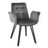 Scaun Metal,  Stofa,  Gri,  Negru,   DP DC-18 61x63x82 