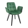 Scaun Metal,  Placaj,  Spuma poliuretanica,  Stofa,  Verde,  Negru,   DP DC-18 61 x 63 x 82