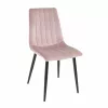 Scaun Metal,  Placaj,  Spuma poliuretanica,  Stofa,   Catifea Pudra,  Negru,   DP DC-90P N25 43 x 54 x 85