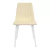 Scaun Metal,  Placaj,  Spuma poliuretanica,  Piele eco,  Crema,  Alb,   DP DC-90P~White PU+White leg 43 x 54 x 85